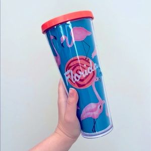 SOLD 2014 Starbucks Florida Flamingo Red Dot Tumbler